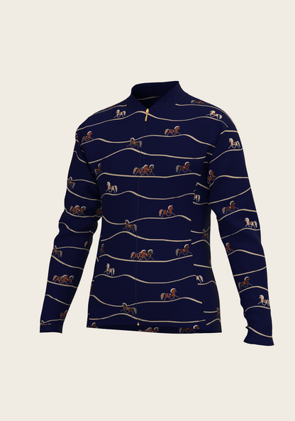 Navy Cheval Children's Long Sleeve Shirt