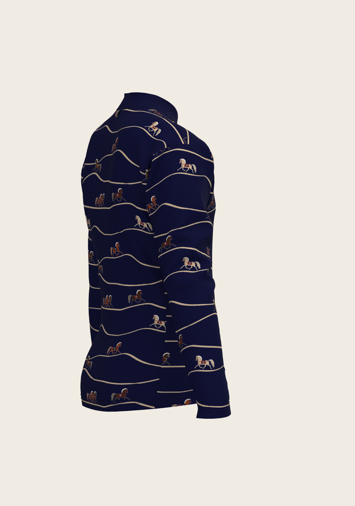 Navy Cheval Children's Long Sleeve Shirt
