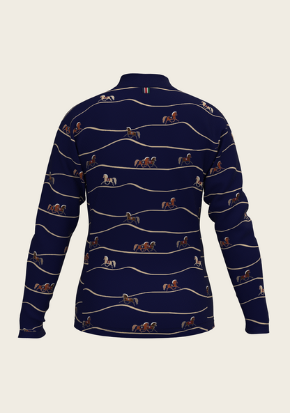 Navy Cheval Children's Long Sleeve Shirt