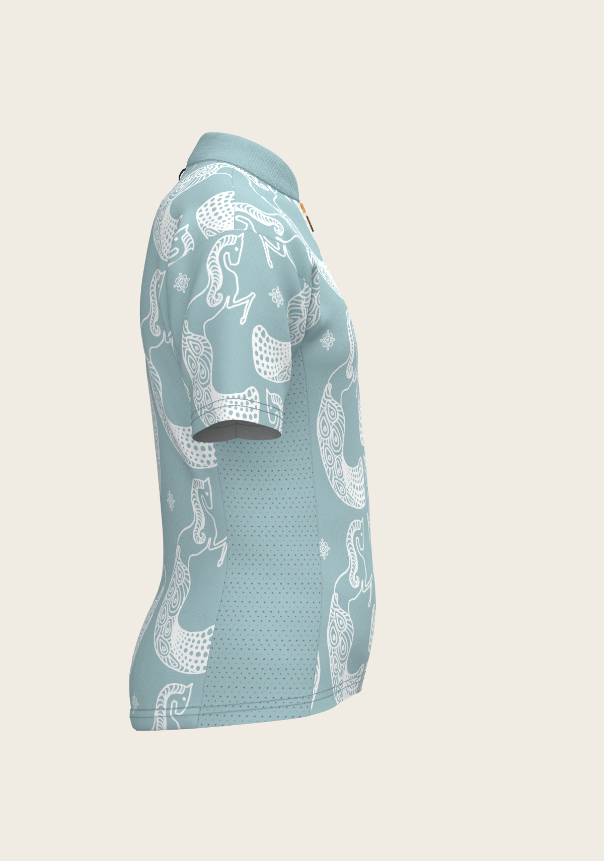 Mermaid Horses in Skye Blue Children's Short Sleeve Shirt