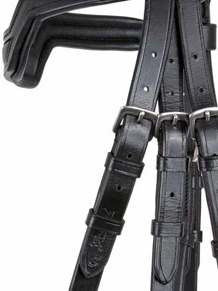 Cobra Snakeskin-Embossed Monocrown Bridle
