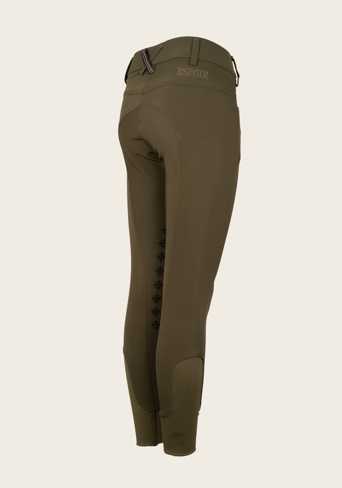 Coquet High Waist Coolmax Olive Knee Patch Breeches