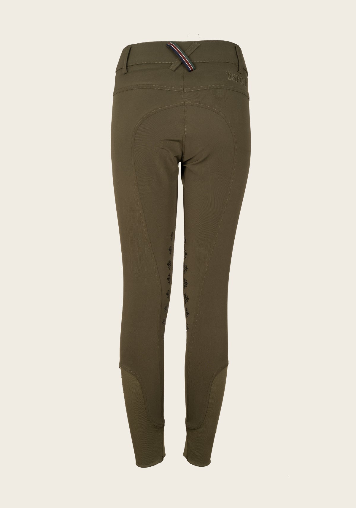 Coquet High Waist Coolmax Olive Knee Patch Breeches