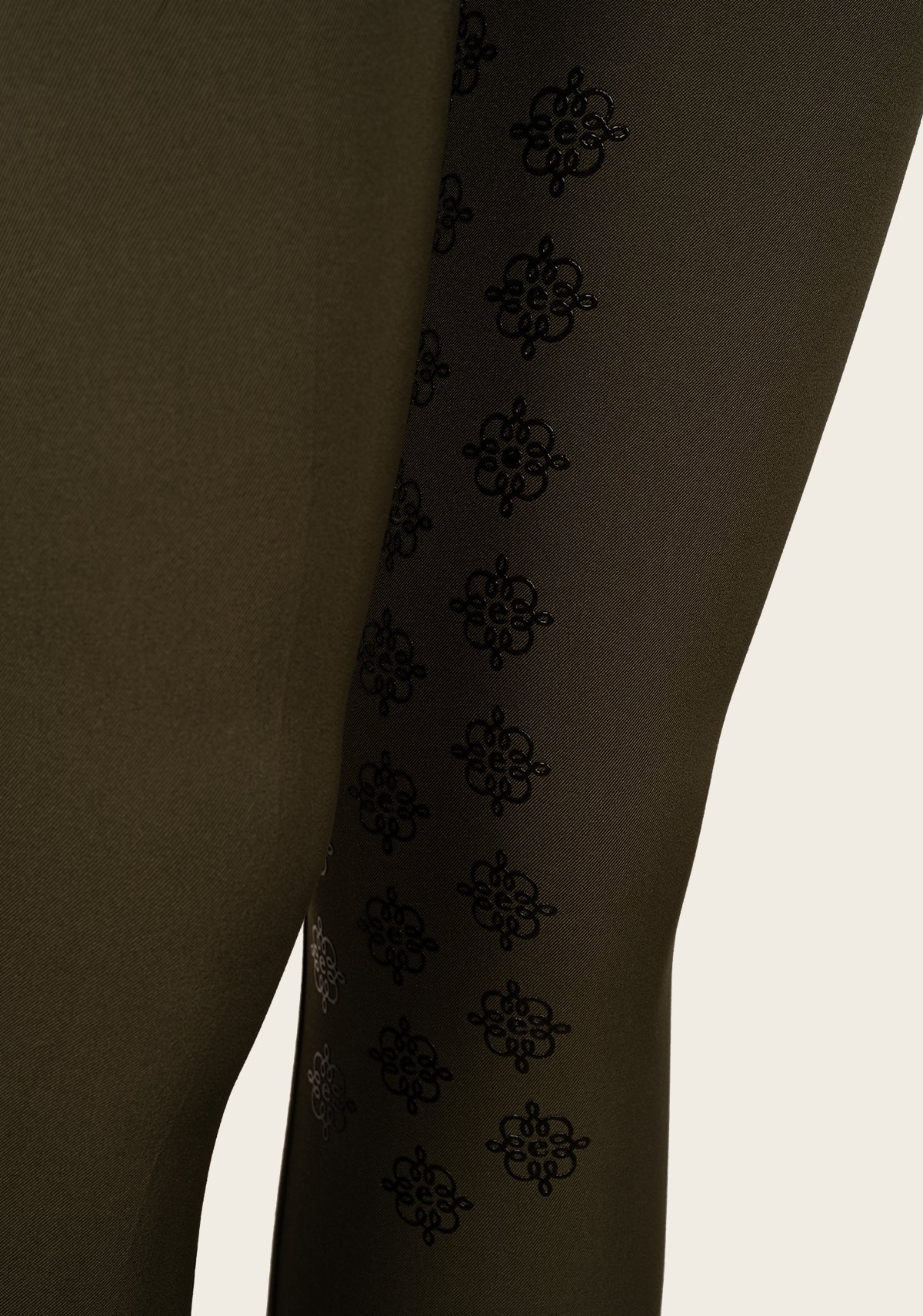 Coquet High Waist Coolmax Olive Knee Patch Breeches