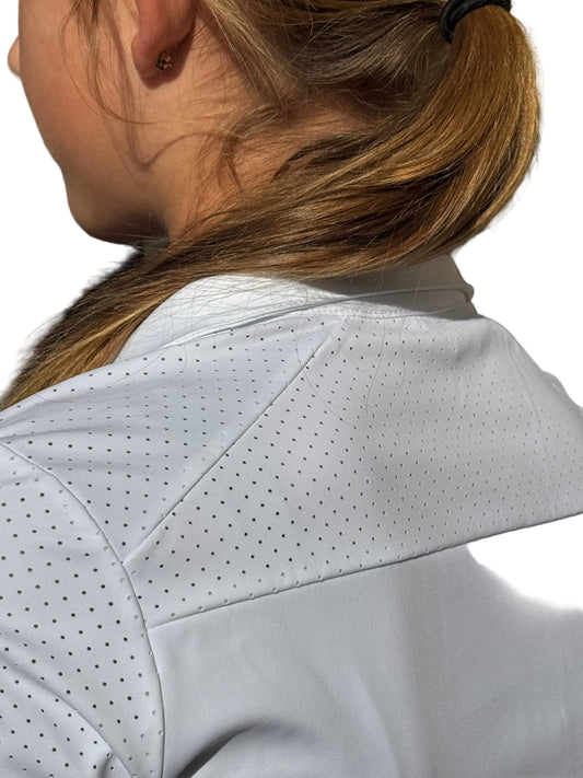 White Equestrian Fancy cuff long sleeve training shirt