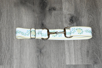 Light Grey Equestrian two tone long sleeve show shirt with logo on sleeve