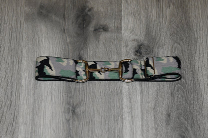 Light Grey Equestrian two tone long sleeve show shirt with logo on sleeve