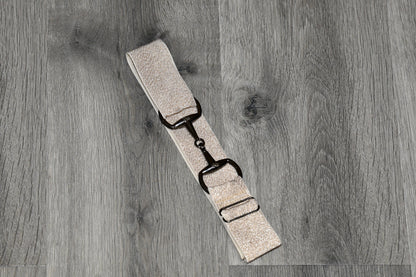 Light Grey Equestrian two tone long sleeve show shirt with logo on sleeve