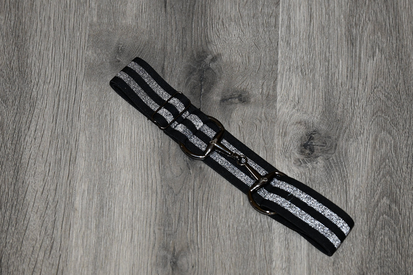 Light Grey Equestrian two tone long sleeve show shirt with logo on sleeve