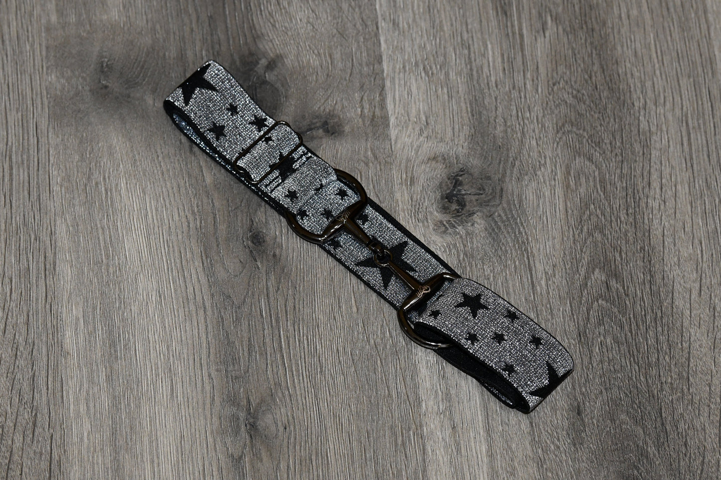 Light Grey Equestrian two tone long sleeve show shirt with logo on sleeve