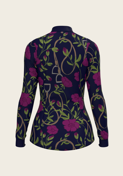 Navy stirrups berryQuarter Zip Sun Shirt