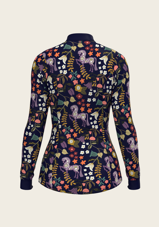 Flower Power Quarter Zip Sun Shirt