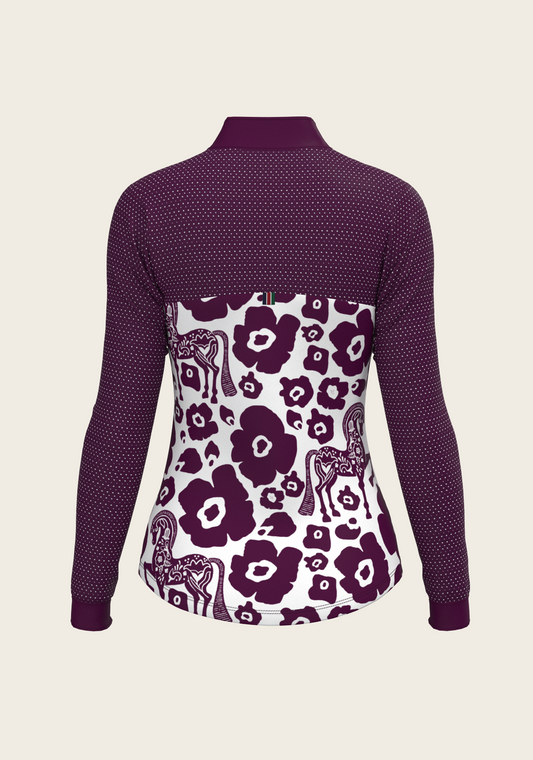 Mulberry Splash Sport Mesh Quarter Zip Sun Shirt