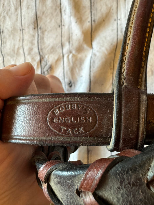Bobby’s Tack Bridle Signature Series Horse size Raised Stitched Snaffle w/Flash