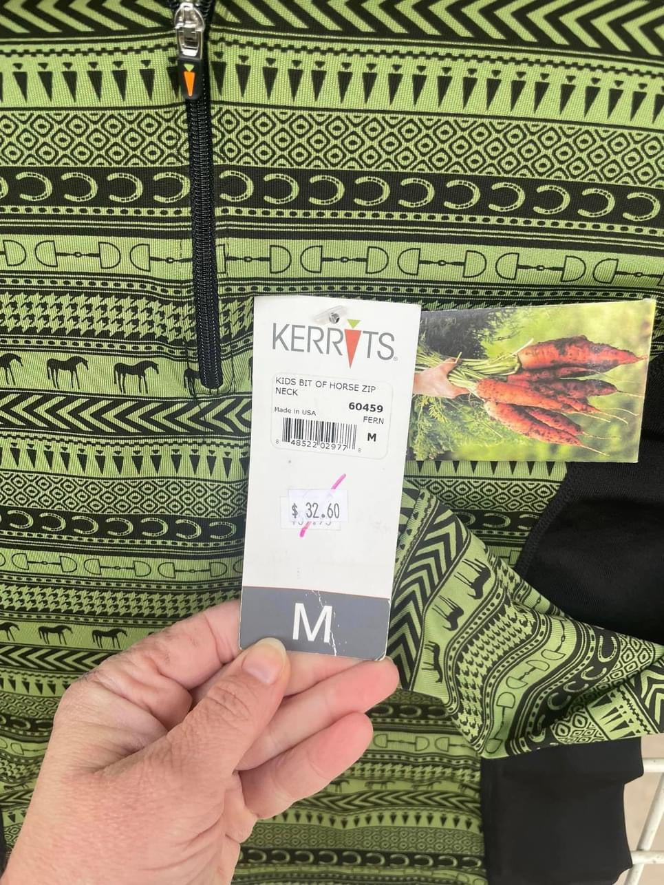 Kerrits Kids Medium Bit Of Horse Zip Neck Shirt
