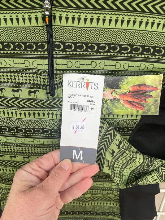 Kerrits Kids Medium Bit Of Horse Zip Neck Shirt