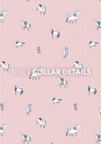 Stripes in Rose Short Pleated Short Sleeve Show Shirt