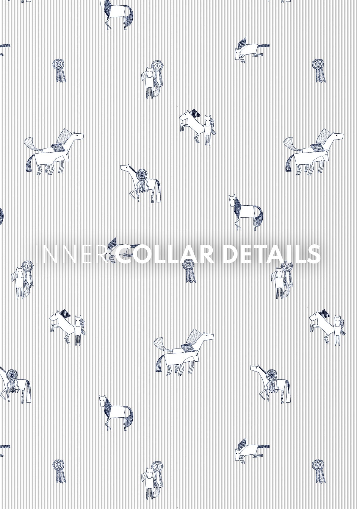  Stripes in Grey Short Pleated Short Sleeve Show Shirt