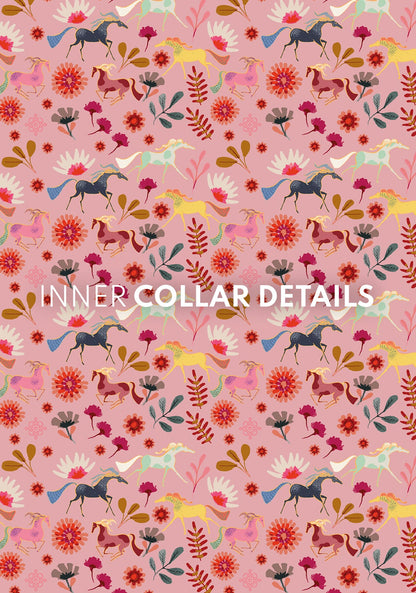 White with Bouquet on Rose Inner Details Long Sleeve Show Shirt