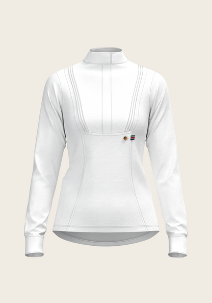 Short Pleated Long Sleeve Show Shirt