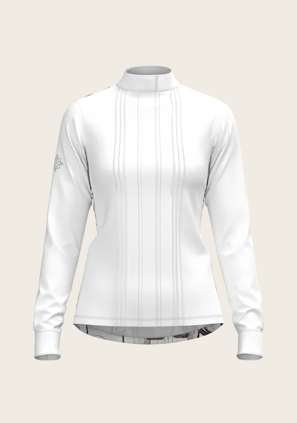 The Horse Fair Monochrome Long Pleated Long Sleeve Sleeve Show Shirt