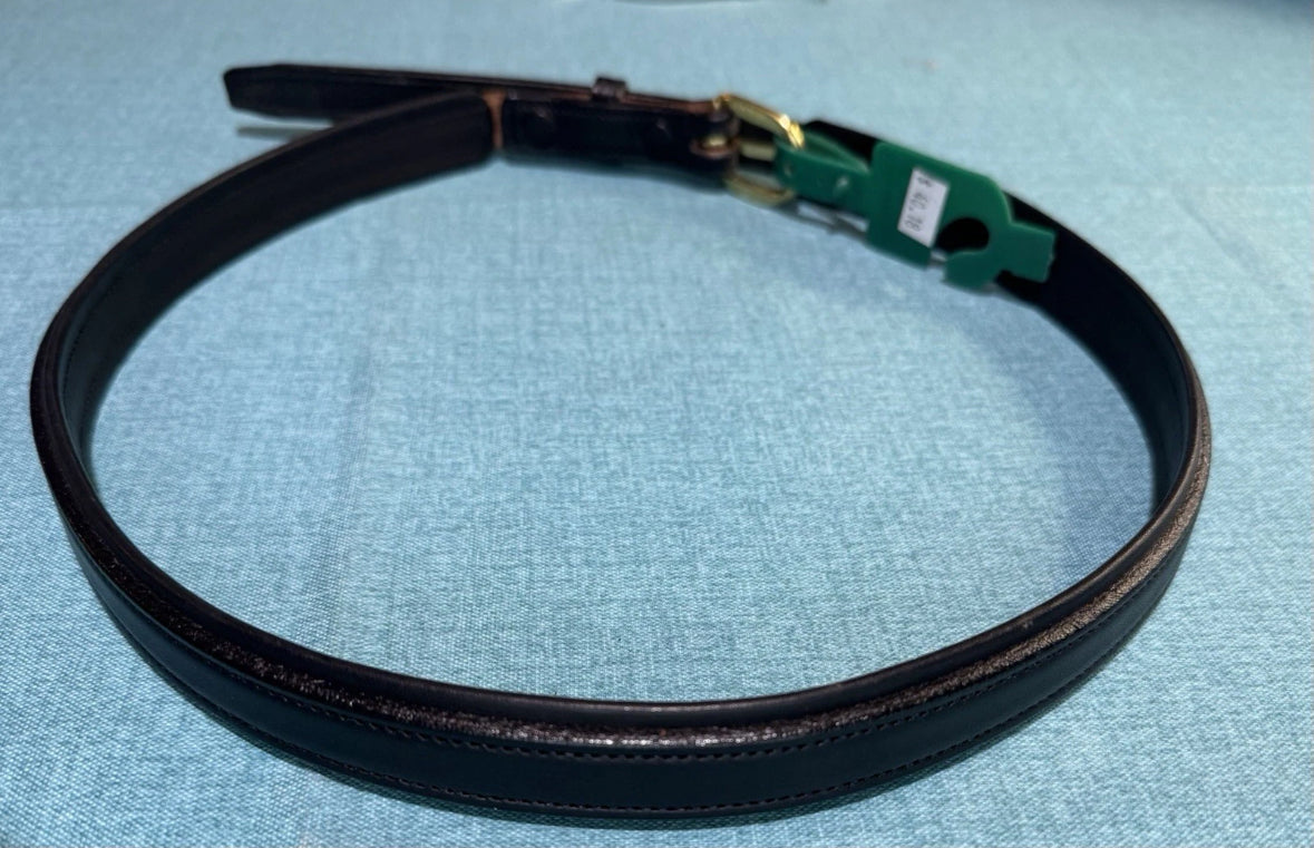 Ladies/Men Tory Leather Black 1" Classic Padded Belt Size 34 2129