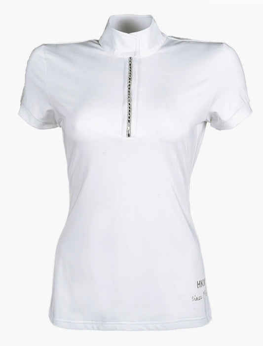 *NEW* HKM Crystal Competition Show Shirt - XL - Short Sleeve - White