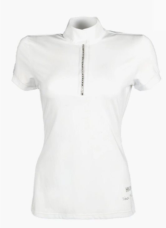 *NEW* HKM Crystal Competition Show Shirt - XL - Short Sleeve - Champagne