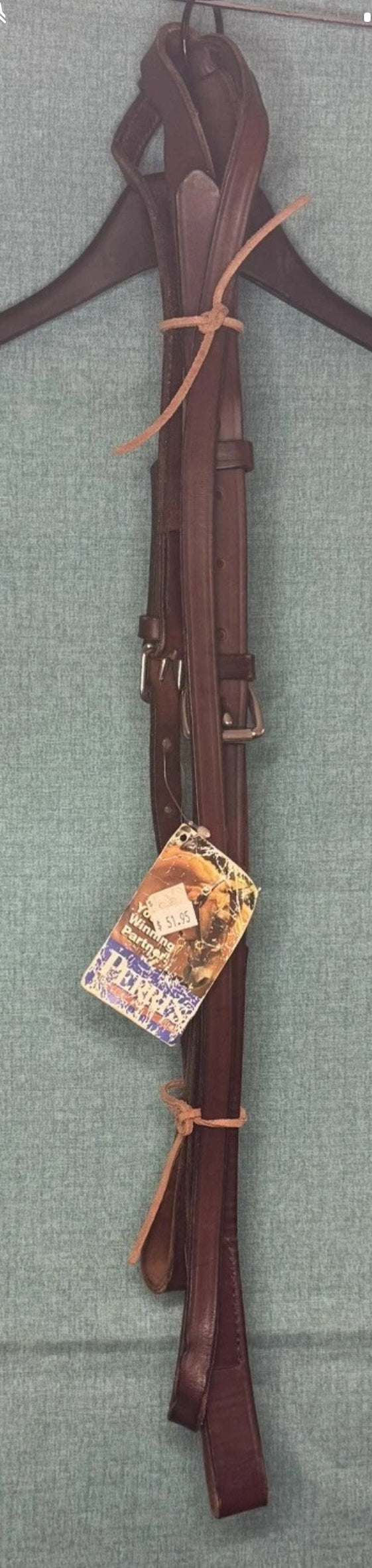 NEW Perris Flat Leather Standing Martingale Horse size in Havana