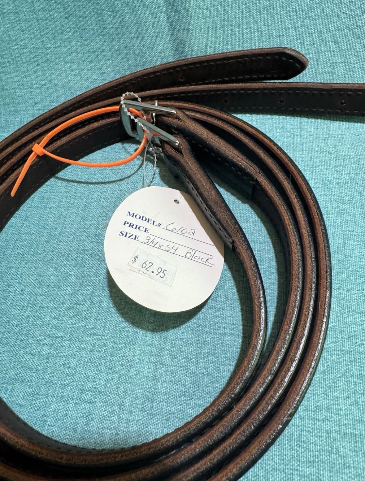 Blue Ribbon 6102 Black Stirrup Leather 3/4"X54"