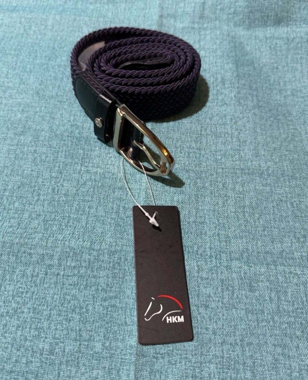 HKM Dark Lilac Elastic Belt-Lavender Bay w/Stirrup Buckle 75 (S)
