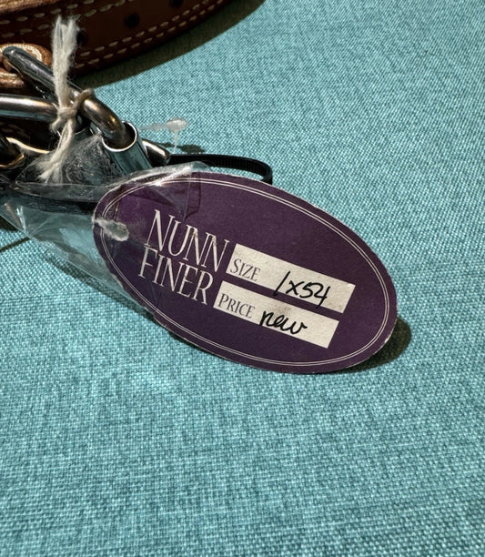 Nunn Finer Nylon Center Chestnut Stirrup Leathers 1”x54”