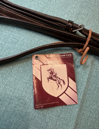 New Bobby’s English Tack Cob sized Raised Brown Standing Martingale