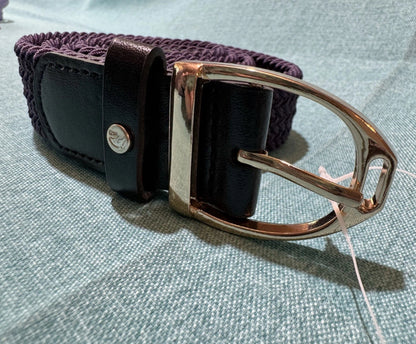HKM Dark Lilac Elastic Belt-Lavender Bay w/Stirrup Buckle 75 (S)