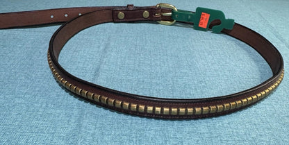 Ladies Tory Leather Havana Clincher Belt Size 30 2550