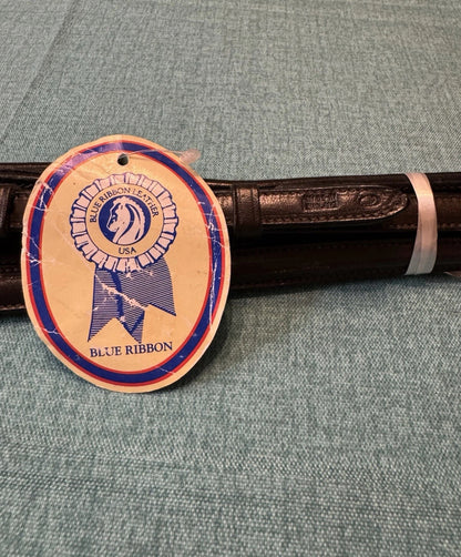 NEW Blue Ribbon Full size Standing Martingale Brown Raised Leather