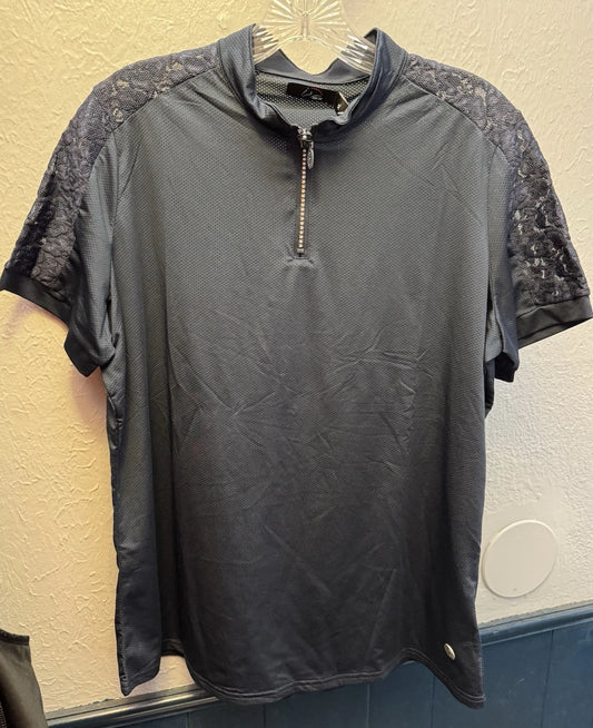 HKM Nelly Functional Shirt Deep Blue Navy - Size XLarge - Equestrian Top