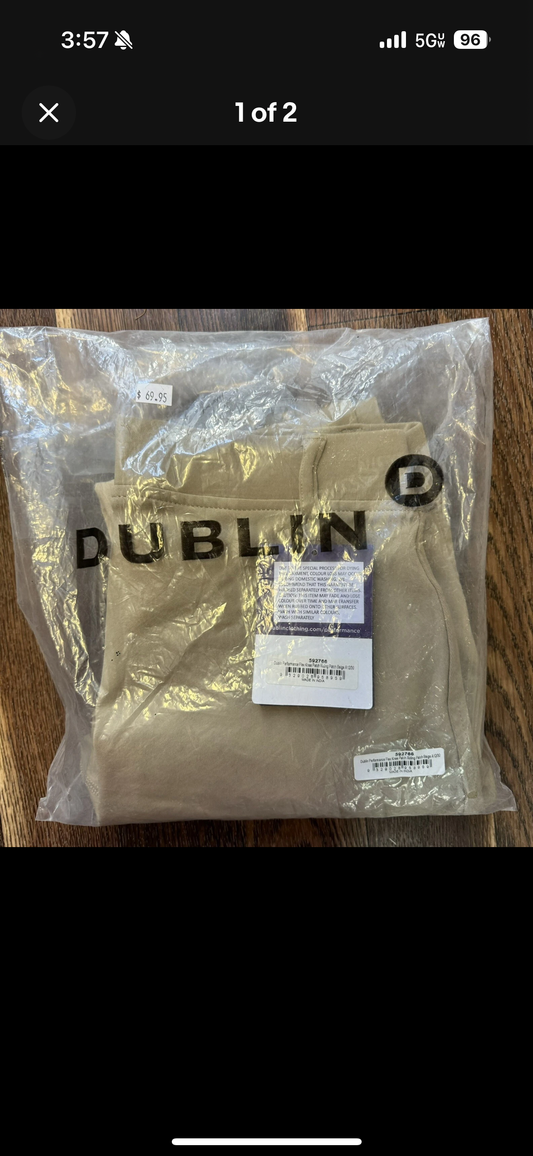 Dublin Size 12/30 Performance Flex Knee Patch Breech Beige