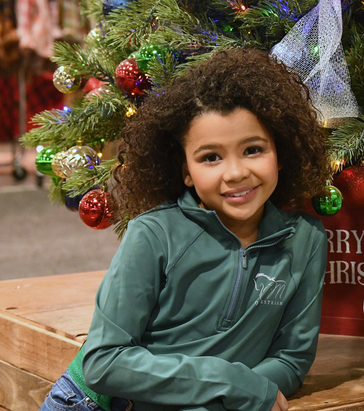 Women Equestrian, long sleeve base shirt with CM logo on chest