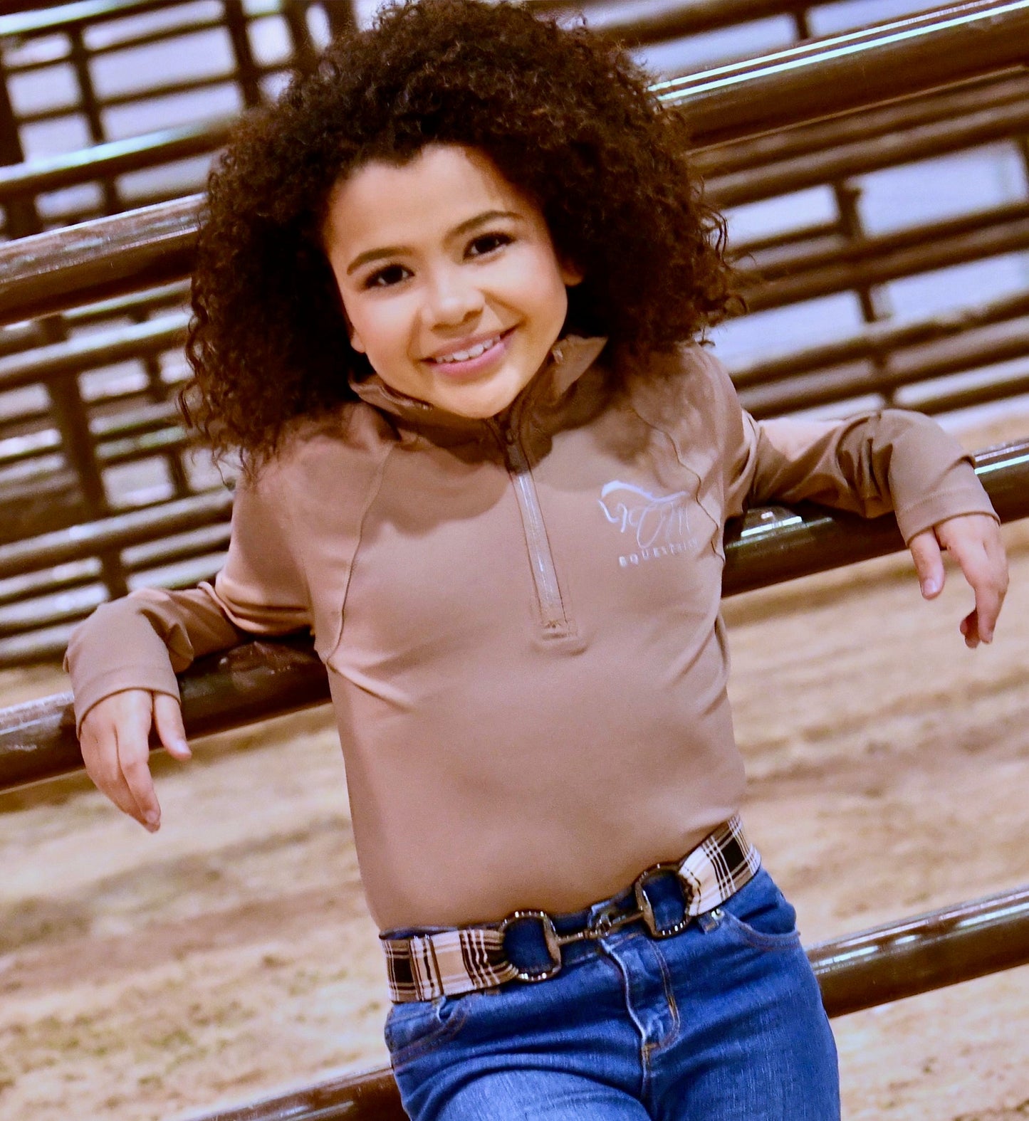 Women Equestrian, long sleeve base shirt with CM logo on chest