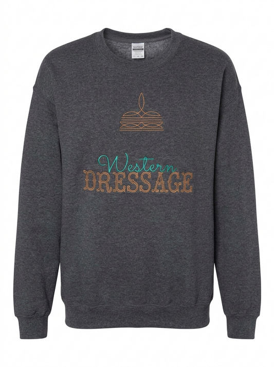 Western Dressage Boot Stitch Embroidered Sweatshirt