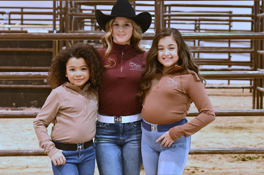 Women Equestrian, long sleeve base shirt with CM logo on chest