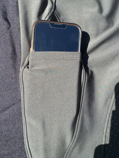 Green Button up Breeches Amy Green full bottomed logo CM pocket