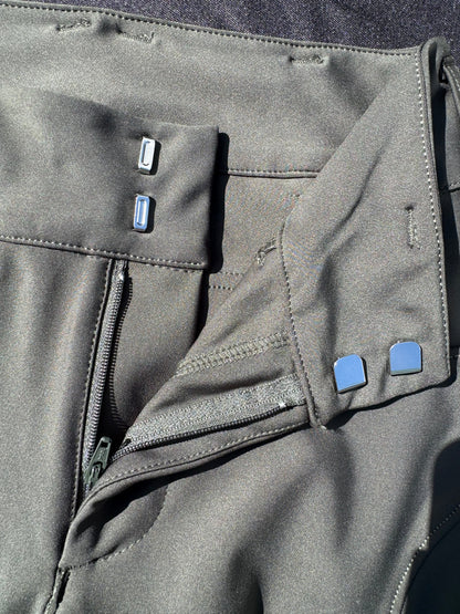 Green Button up Breeches Amy Green full bottomed logo CM pocket