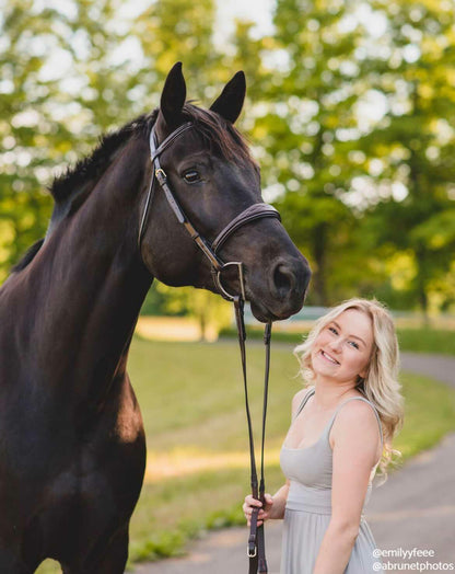 Replacement Noseband of ExionPro Fancy Stitched Raised Anatomical Bridle without Flash