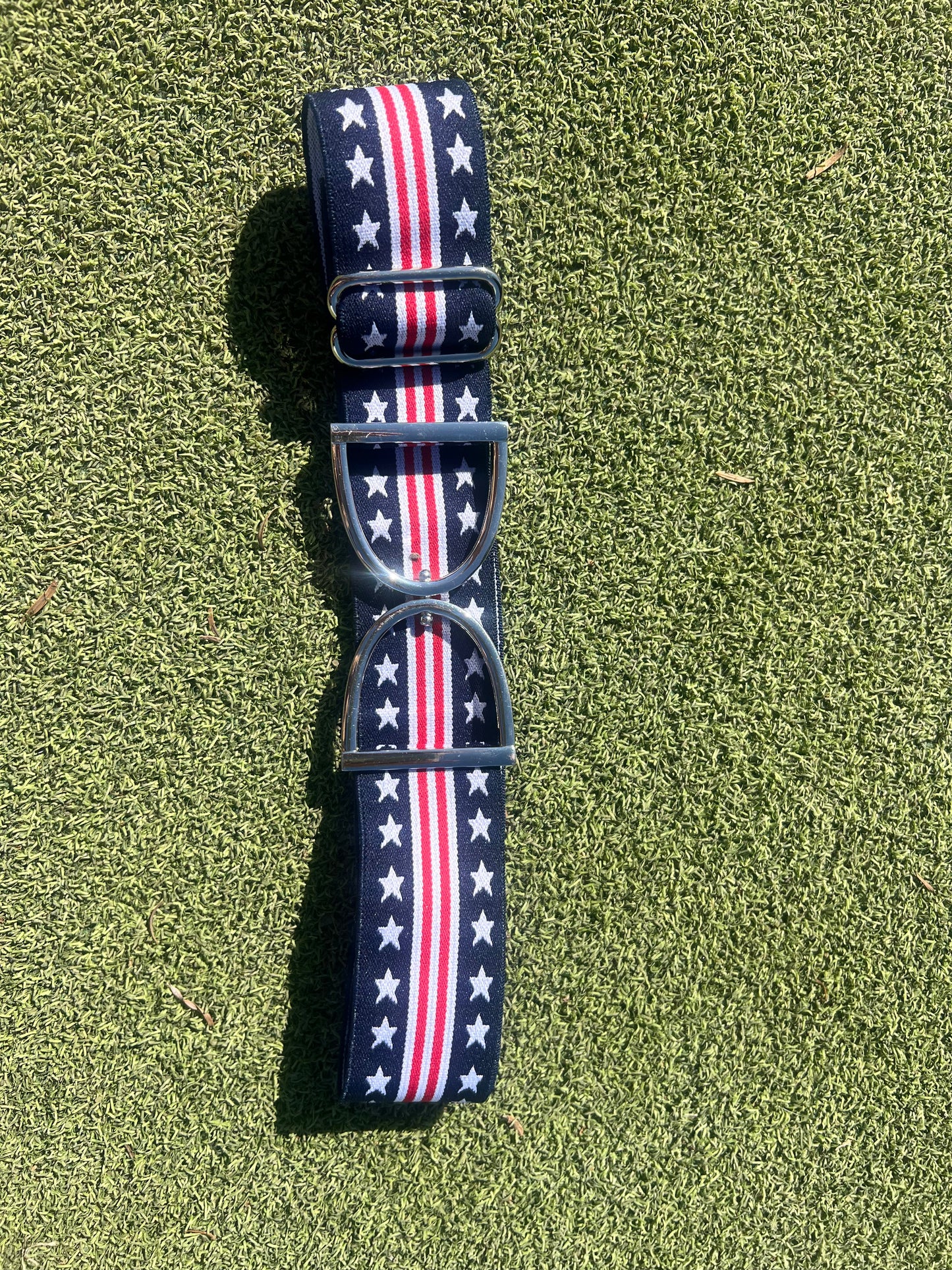 Stirrup belt buckle with Black adjustable