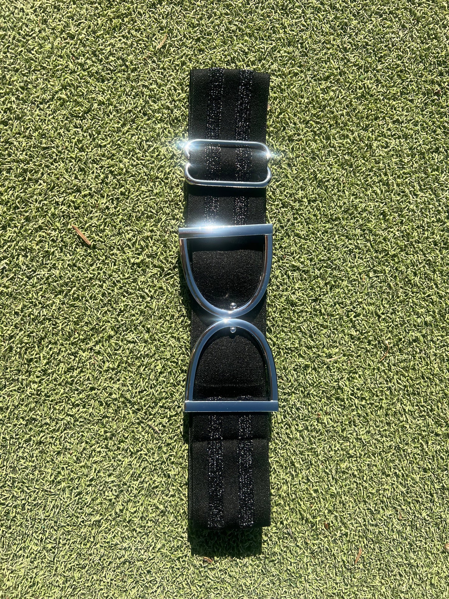 Stirrup belt buckle with Black adjustable