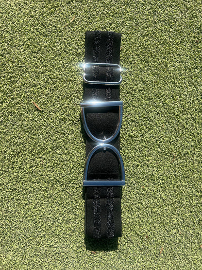 Stirrup belt buckle with Black adjustable