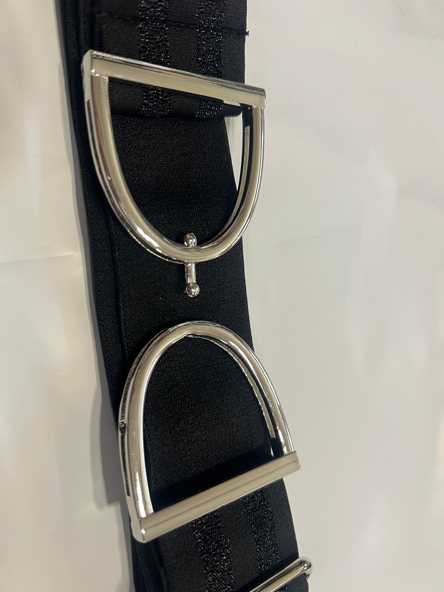 Stirrup belt buckle with Black adjustable