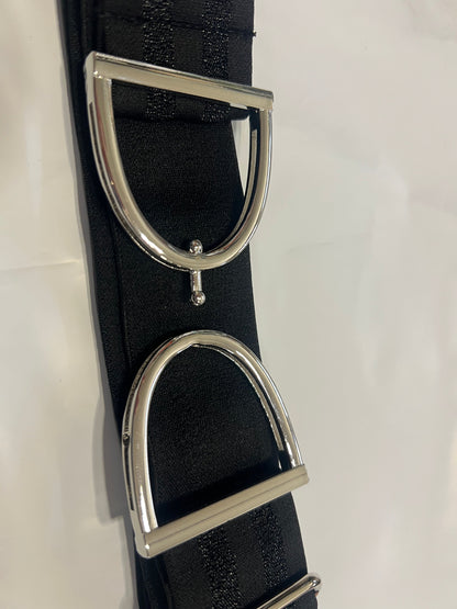 Stirrup belt buckle with Black adjustable